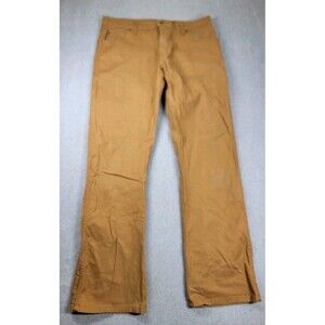 Dickies Carpenter Pants Mens 34x34 (36x33)‎ Brown Canvas Stretch Work Distressed